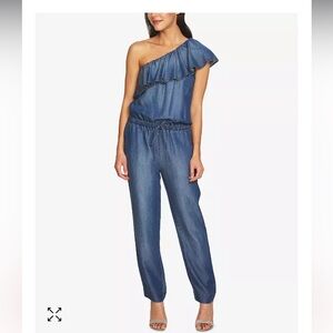 1.STATE
One-Shoulder Denim Jumpsuit size small‎